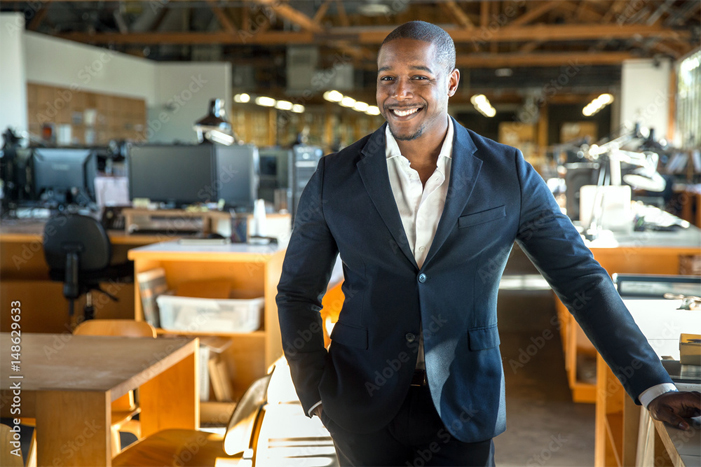 Businessman smiling